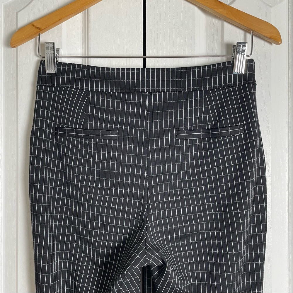 Lysse New York Ponte Pants Women’s M Black Checkered Pull on Stretch Career Slit - Picture 7 of 15